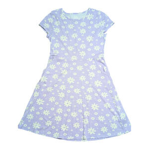 Wonder Nation - Girls Dress Size Large 10-12 - Purple and White Flowers